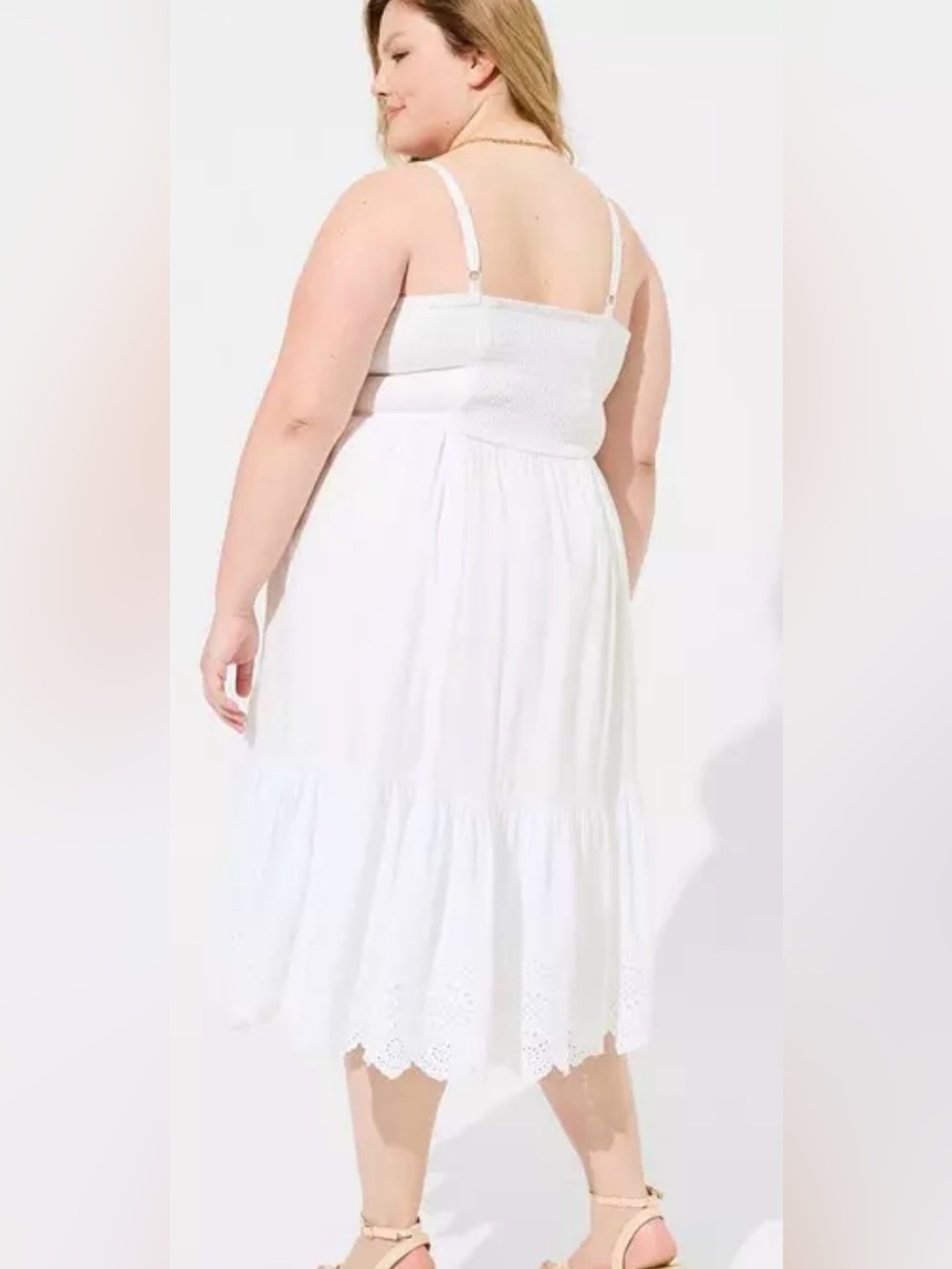 NWT Torrid eyelet gauze sleeveless midi dress size 3X - Picture 2 of 12